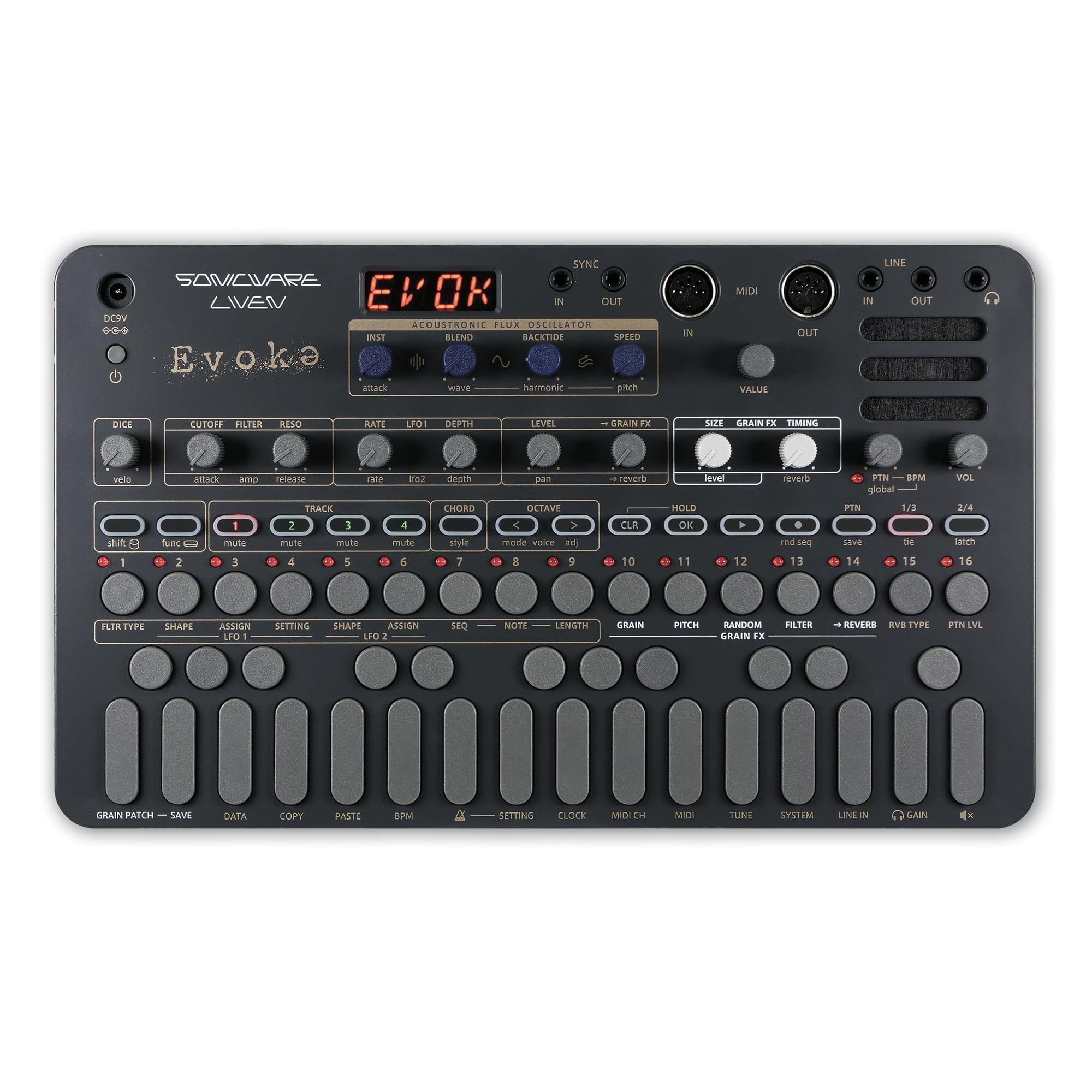 【ほぼ未使用】 SONICWARE LIVEN Evoke シンセサイザー Amazon.com: Sonicware Liven Evoke [Acoustronic Synthesizer with
